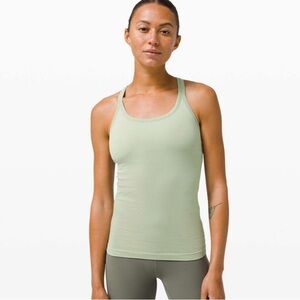 Lululemon Ebb To Flow Seamless Green Fern Tank Top 8